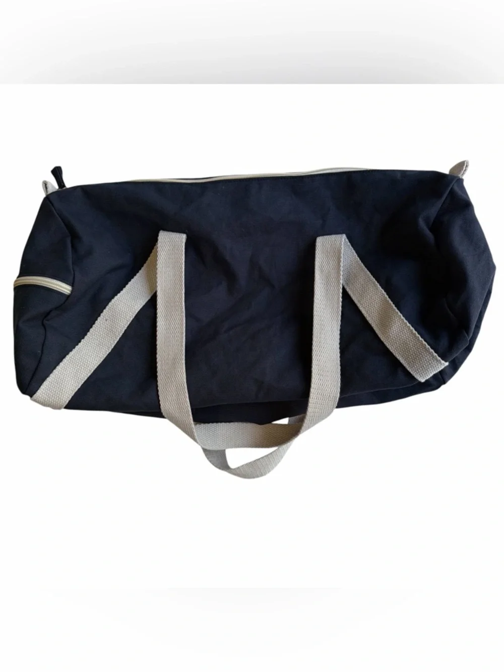 Bloomingdale’s Weekender Duffel Bag - Navy with Cream Straps
